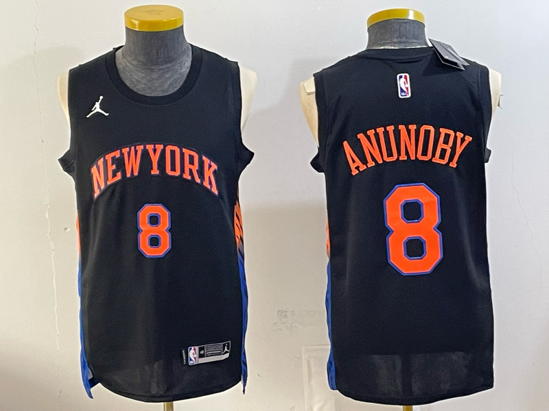 Men New York Knicks #8 Anunoby black 2026 Nike NBA jersey 0625004